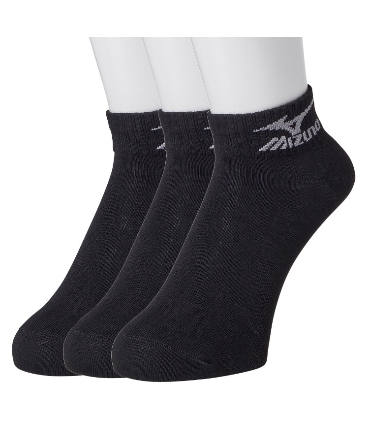 3足組】MIZUNO キッズ ソックス くるぶし丈 長め 高耐久設計 ミズノ